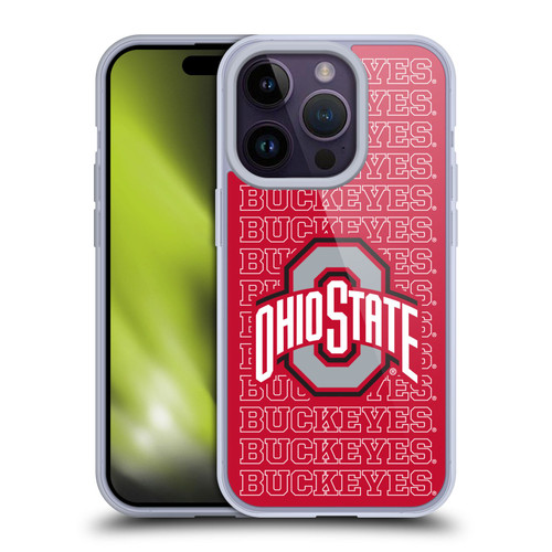 Ohio State University Logo Outline Buckeyes Soft Gel Case for Apple iPhone 14 Pro & MagSafe