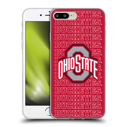 Ohio State University Logo Outline Buckeyes Soft Gel Case for Apple iPhone 7 Plus / iPhone 8 Plus & MagSafe