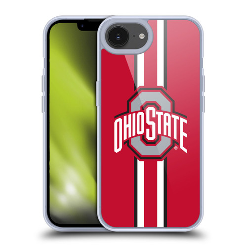 Ohio State University Logo Stripes Soft Gel Case for Apple iPhone 16e & MagSafe