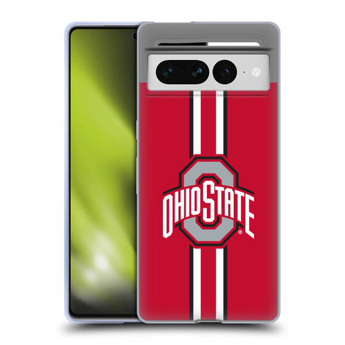 Ohio State University Logo Stripes Soft Gel Case for Google Pixel 7 Pro