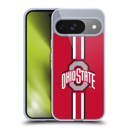 Ohio State University Logo Stripes Soft Gel Case for Google Pixel 9 / Pixel 9 Pro