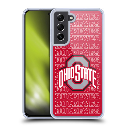 Ohio State University Logo Outline Buckeyes Soft Gel Case for Samsung Galaxy S21 FE 5G & MagSafe