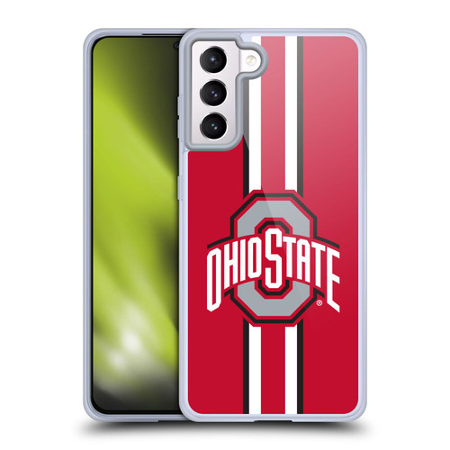 Ohio State University Logo Stripes Soft Gel Case for Samsung Galaxy S21+ 5G & MagSafe