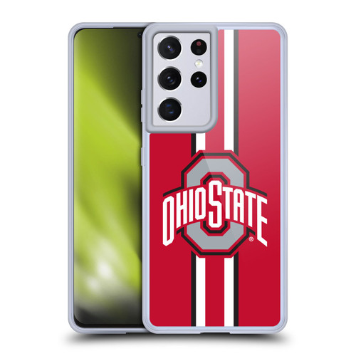 Ohio State University Logo Stripes Soft Gel Case for Samsung Galaxy S21 Ultra 5G & MagSafe