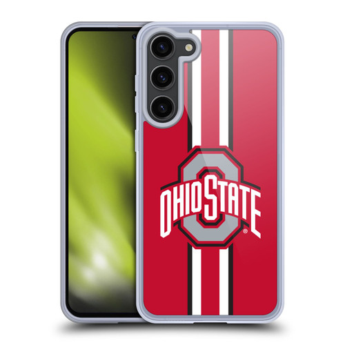 Ohio State University Logo Stripes Soft Gel Case for Samsung Galaxy S23+ 5G & MagSafe