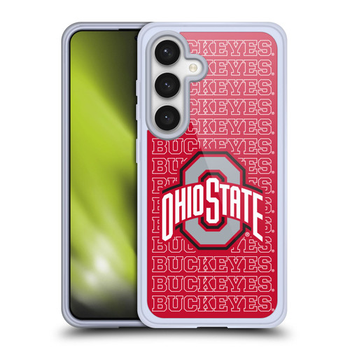 Ohio State University Logo Outline Buckeyes Soft Gel Case for Samsung Galaxy S24 5G & MagSafe