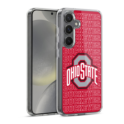 Ohio State University Logo Outline Buckeyes Soft Gel Case for Samsung Galaxy S24 5G & MagSafe