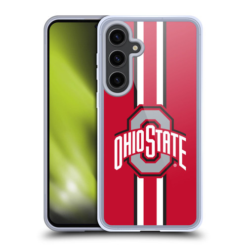 Ohio State University Logo Stripes Soft Gel Case for Samsung Galaxy S24+ 5G & MagSafe