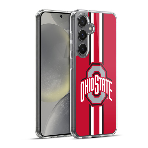 Ohio State University Logo Stripes Soft Gel Case for Samsung Galaxy S24+ 5G & MagSafe