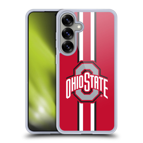 Ohio State University Logo Stripes Soft Gel Case for Samsung Galaxy S25+ & MagSafe