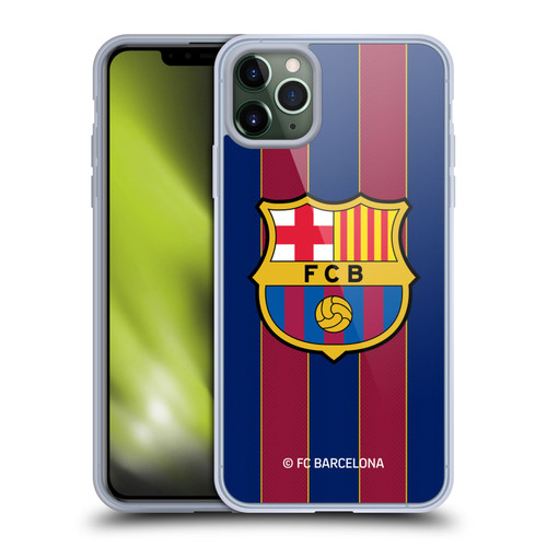 FC Barcelona 2020/21 Crest Kit Home Soft Gel Case for Apple iPhone 11 Pro Max & MagSafe