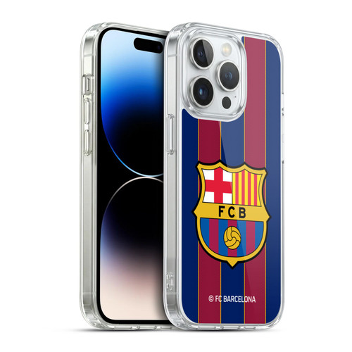 FC Barcelona 2020/21 Crest Kit Home Soft Gel Case for Apple iPhone 14 Pro & MagSafe