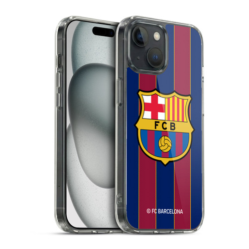 FC Barcelona 2020/21 Crest Kit Home Soft Gel Case for Apple iPhone 15 & MagSafe