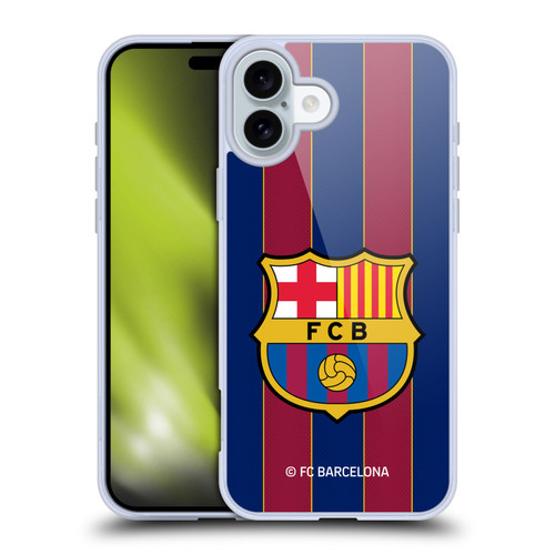 FC Barcelona 2020/21 Crest Kit Home Soft Gel Case for Apple iPhone 16 Plus FC Barcelona 2020/21 Crest Kit Home Soft Gel Case for Apple iPhone 16 Plus