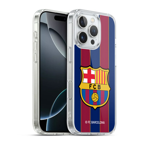 FC Barcelona 2020/21 Crest Kit Home Soft Gel Case for Apple iPhone 16 Pro & MagSafe