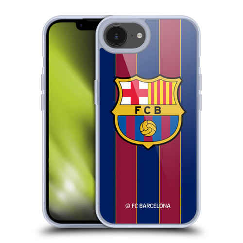 FC Barcelona 2020/21 Crest Kit Home Soft Gel Case for Apple iPhone 16e & MagSafe