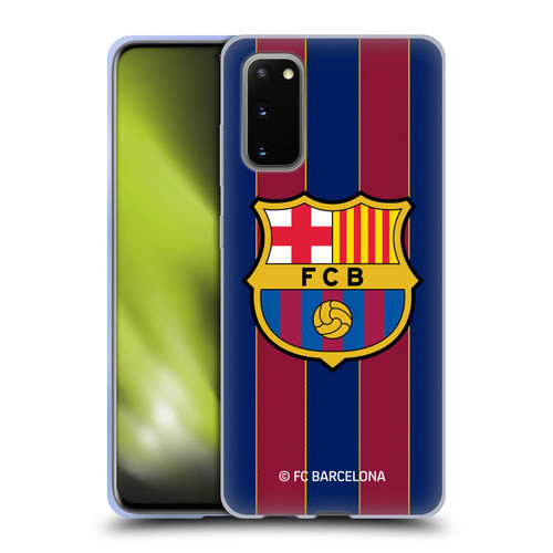 FC Barcelona 2020/21 Crest Kit Home Soft Gel Case for Samsung Galaxy S20 / S20 5G