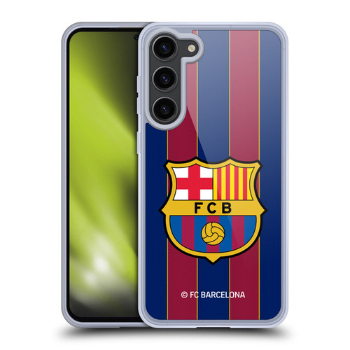 FC Barcelona 2020/21 Crest Kit Home Soft Gel Case for Samsung Galaxy S23+ 5G