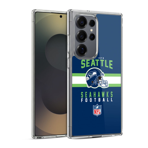 NFL Seattle Seahawks Graphics Helmet Typography Soft Gel Case for Samsung Galaxy S25 Ultra & MagSafe