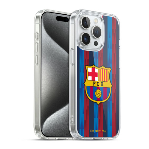 FC Barcelona 2022/23 Crest Kit Home Soft Gel Case for Apple iPhone 15 Pro