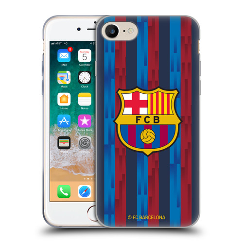FC Barcelona 2022/23 Crest Kit Home Soft Gel Case for Apple iPhone 7 / 8 / SE 2020 & 2022