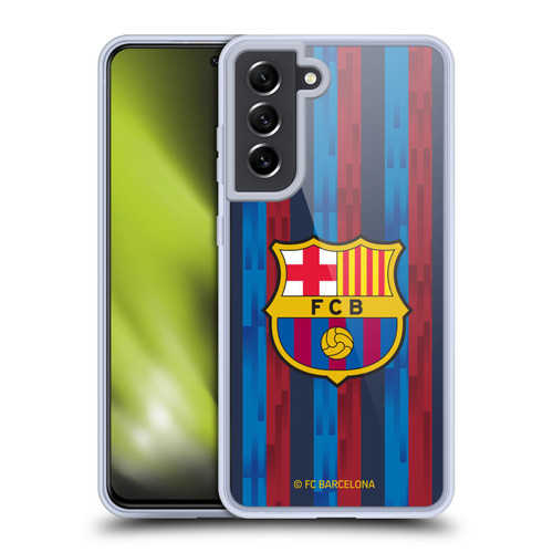 FC Barcelona 2022/23 Crest Kit Home Soft Gel Case for Samsung Galaxy S21 FE 5G