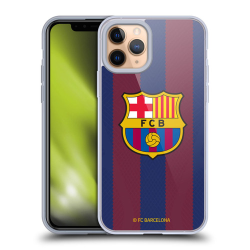 FC Barcelona 2023/24 Crest Kit Home Soft Gel Case for Apple iPhone 11 Pro & MagSafe