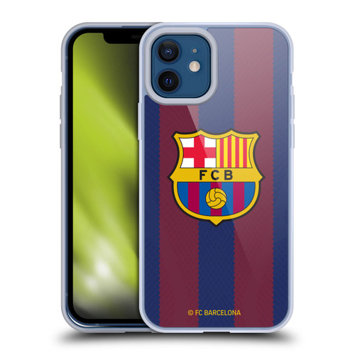 FC Barcelona 2023/24 Crest Kit Home Soft Gel Case for Apple iPhone 12 / iPhone 12 Pro & MagSafe