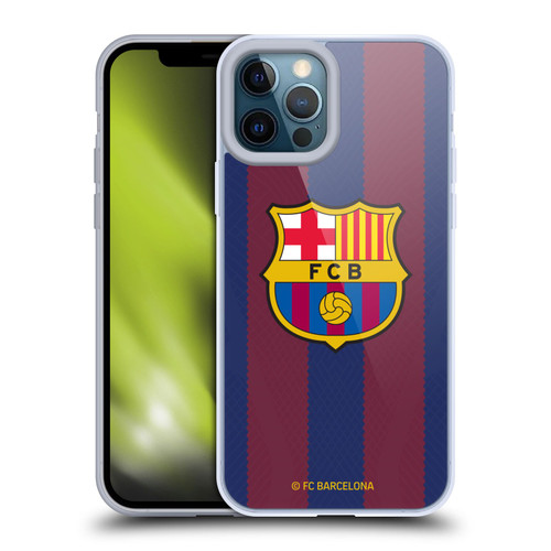 FC Barcelona 2023/24 Crest Kit Home Soft Gel Case for Apple iPhone 12 Pro Max & MagSafe