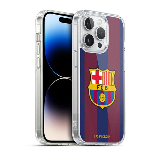 FC Barcelona 2023/24 Crest Kit Home Soft Gel Case for Apple iPhone 13 Pro & MagSafe
