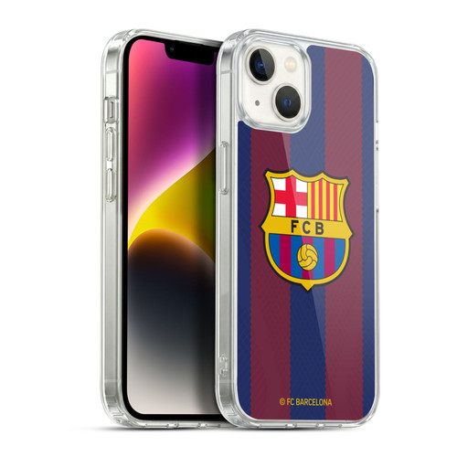 FC Barcelona 2023/24 Crest Kit Home Soft Gel Case for Apple iPhone 14 Plus & MagSafe