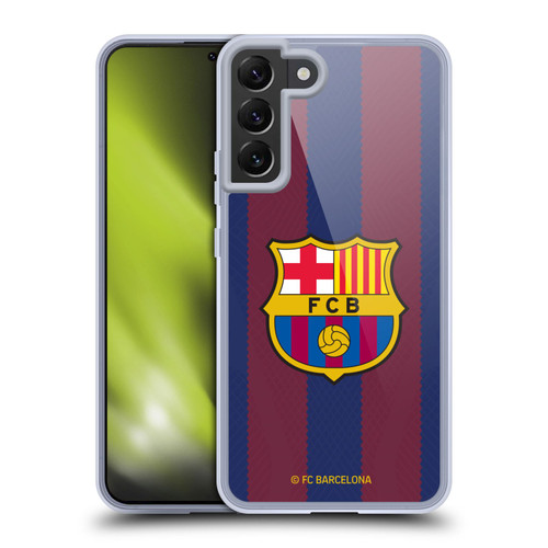 FC Barcelona 2023/24 Crest Kit Home Soft Gel Case for Samsung Galaxy S22+ 5G