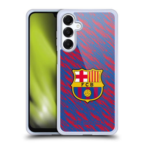 FC Barcelona Crest Patterns Glitch Soft Gel Case for Samsung Galaxy A16 5G & MagSafe