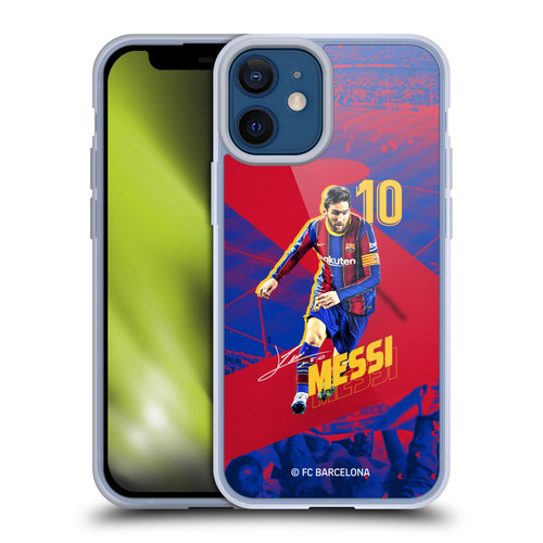 FC Barcelona 2020/21 First Team Group 1 Lionel Messi Soft Gel Case for Apple iPhone 12 Mini & MagSafe