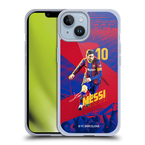 FC Barcelona 2020/21 First Team Group 1 Lionel Messi Soft Gel Case for Apple iPhone 14