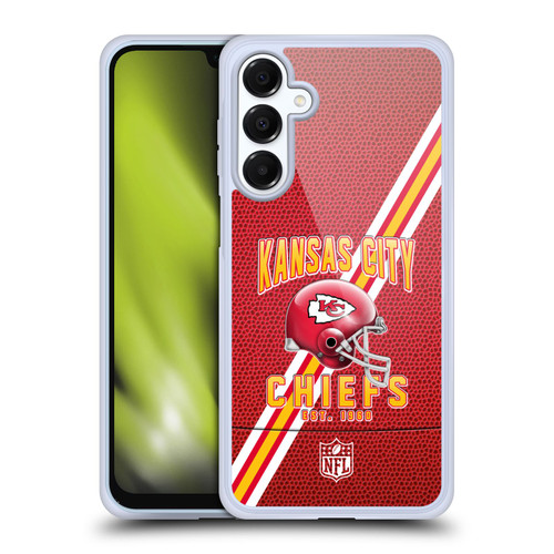 NFL Kansas City Chiefs Logo Art Football Stripes Soft Gel Case for Samsung Galaxy A16 5G