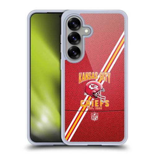 NFL Kansas City Chiefs Logo Art Football Stripes Soft Gel Case for Samsung Galaxy S25