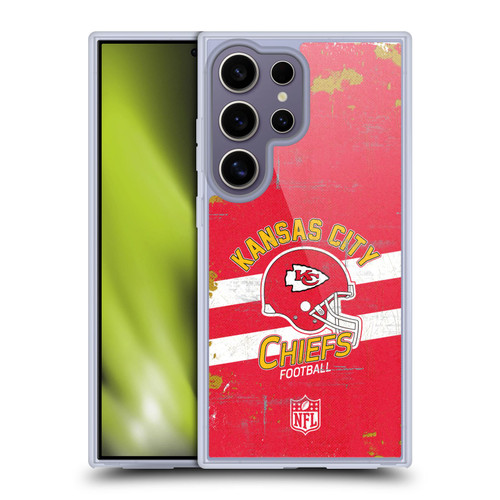 NFL Kansas City Chiefs Logo Art Helmet Distressed Soft Gel Case for Samsung Galaxy S25 Ultra