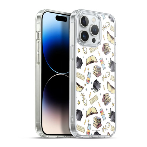 Harry Potter Deathly Hallows XIII Hogwarts Pattern Soft Gel Case for Apple iPhone 13 Pro Max & MagSafe