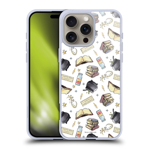 Harry Potter Deathly Hallows XIII Hogwarts Pattern Soft Gel Case for Apple iPhone 16 Pro Max & MagSafe