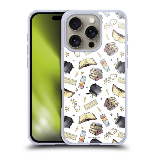 Harry Potter Deathly Hallows XIII Hogwarts Pattern Soft Gel Case for Apple iPhone 16 Pro