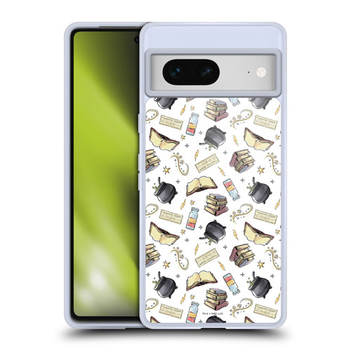 Harry Potter Deathly Hallows XIII Hogwarts Pattern Soft Gel Case for Google Pixel 7