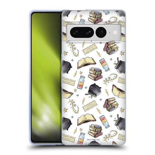 Harry Potter Deathly Hallows XIII Hogwarts Pattern Soft Gel Case for Google Pixel 7 Pro