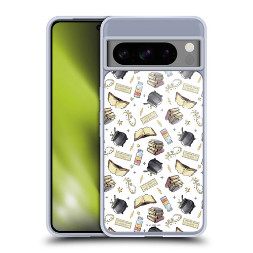 Harry Potter Deathly Hallows XIII Hogwarts Pattern Soft Gel Case for Google Pixel 8 Pro