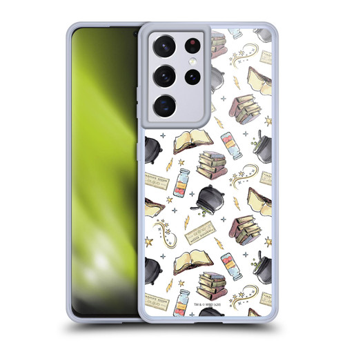 Harry Potter Deathly Hallows XIII Hogwarts Pattern Soft Gel Case for Samsung Galaxy S21 Ultra 5G