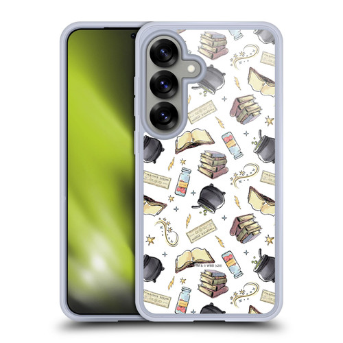 Harry Potter Deathly Hallows XIII Hogwarts Pattern Soft Gel Case for Samsung Galaxy S25
