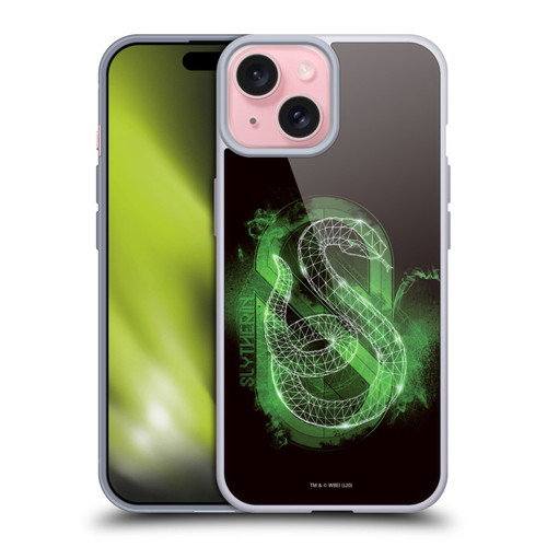 Harry Potter Deathly Hallows XVIII Slytherin Soft Gel Case for Apple iPhone 15 Harry Potter Deathly Hallows XVIII Slytherin Soft Gel Case for Apple iPhone 15