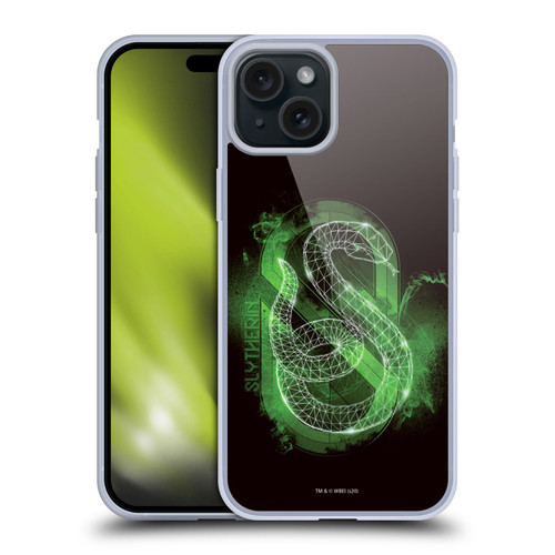 Harry Potter Deathly Hallows XVIII Slytherin Soft Gel Case for Apple iPhone 15 Plus