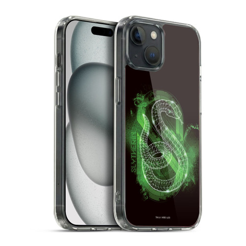 Harry Potter Deathly Hallows XVIII Slytherin Soft Gel Case for Apple iPhone 15 Plus & MagSafe