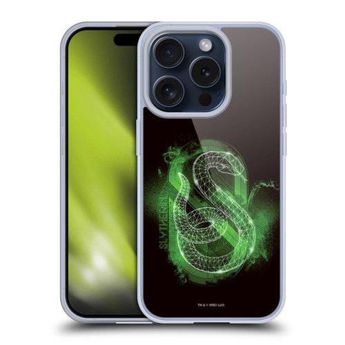 Harry Potter Deathly Hallows XVIII Slytherin Soft Gel Case for Apple iPhone 15 Pro